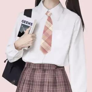 교복 체크 자동 넥타이 핑크 타이 자동넥타이 교복 자동 타이 자동넥타이