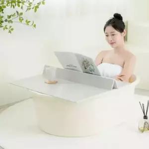 그린센스 마카롱 이동식 반신욕조 중형(배수구 있음)+덮개 세트