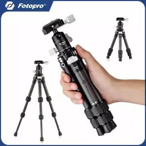 Fotopro 미니 탄소 섬유 삼각대 경량 컴팩트 여행용 삼각대 360 도 볼 헤드 QR 플레이트 카메라 캠코더용