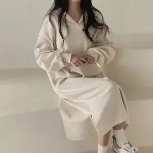 루즈핏원피스롱원피스 여자 77 사이즈 루즈 핏 박시 롱 원피스 겨울 기모