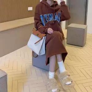 간절기원피스 영문 포인트 귀여운 텍사스 후드 원피스 활동성 좋은