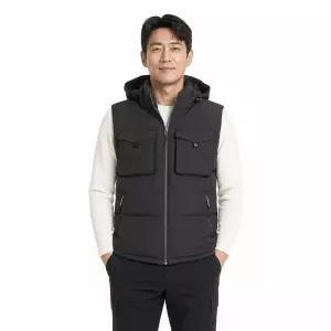 갤러리아 [파파브로] 남성 겨울 후드 보온 패딩 조끼 HS-VEW-4002