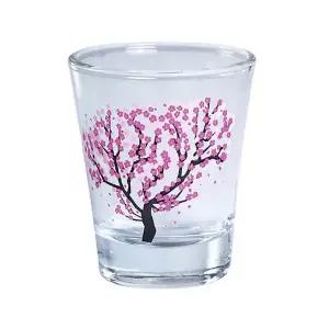 소주컵 쏘주잔 컵선물 쏘주컵 집들이선물 소주잔 세트 술잔 벚꽃 꽃피는 술따르면 4P