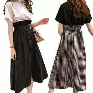 LD-1330 린넨롱치마셋트패션스커 넨치마 넨스커 여름 스커 여성스러운 여자스커