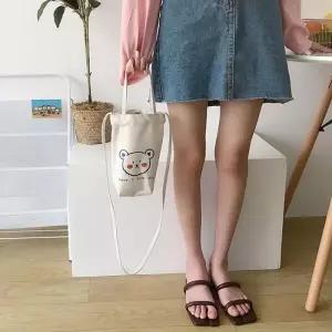으 텀블러파우치 미니 캔버스 곰돌이 천 가 핸드폰