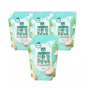 퐁퐁 친환경 주방세제 코코넛 리필 1.2L 4개