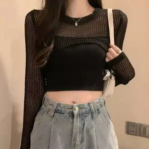 원피스볼레로 크롭그물심플니트 크롭니트볼레로