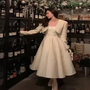 웨딩촬영 드레스 민소매 롱원피스 생일 애프터드레스 2부 의상