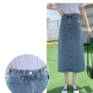 여성용 H라인 데님 롱 치마 연청 진청 흑청 M~XL 스커트 SWBD36C3