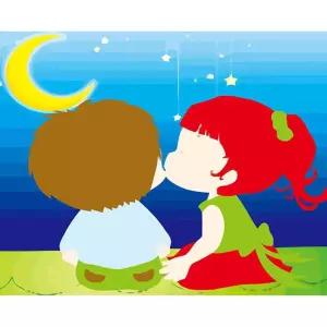 달빛속 너와 나 보석십자수 이젤세트 15x20 보석비즈십자수 메탈투어 비즈아트 집콕놀이 SWD0F273
