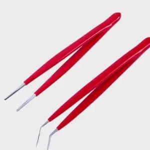 핀셋 세트 2pcs 일자 꺾임 꺽임 직선형 쪽집게 족집 네일아트 HWD3F74B