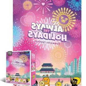 500피스퍼즐 카카오프렌즈 신나는 불꽃놀이 YE874143 풍경화퍼즐 프랜즈 라이언 사자 JWC46518