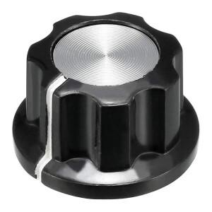 DAIERBUMP 10PCS 19.5x11.5mm 실버 톤 상단 전위차계 볼륨 조절 6.35mm 샤프트 기타 손잡이 용 로터리 노