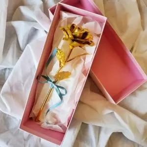 한송이 골드장미 선물 부모님 금장 명절 설날 선물용꽃 감사 스승의 어버이 로즈데이 의날 골드 금꽃