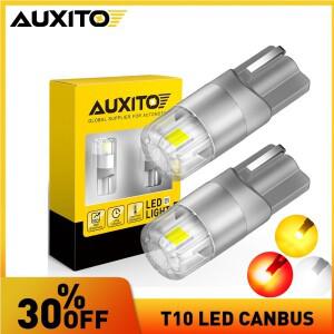 AUXITO 2Pcs T10 LED Canbus W5W LED 램프 168 194 2824 전구 6000K Whtie 자동차 인테리어 조명 돔 트렁크
