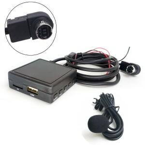 블루투스 5.0 AUX USB 케이블 어댑터, 오디오 마이크, 알파인 Ai-NET JVC KS-U58 PD100 U57 에 적합, 자동