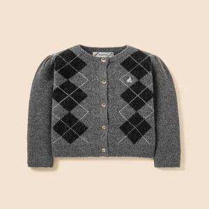빈폴 BEANPOLE 키즈 여아 아가일 카디건 애쉬 GM0026082082513