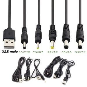 5V USB 유형 A 남성-DC 충전기 코드 플러그 잭 커넥터 전원 공급 장치 케이블 22AWG