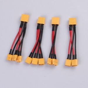 RC XT90 ~ 1 2 3 병렬 배터리 커넥터 케이블 ESC용 이중 확장 Y 분배기 실리콘 와이어