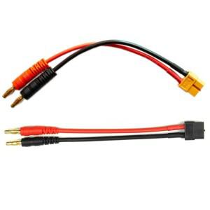 2Pcs XT60 암 플러그 4.0mm 남성 바나나 커넥터 어댑터 충전 케이블 리드 와이어 14awg 15cm/30cm ISDT 스