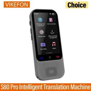 S80 Pro 138개 언어 지능형 번역기 지능형 녹음 19개 언어 오프라인 실시간 채팅 GPT AI 음성 사진 번역기