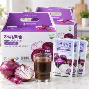 국내산 100% 무안황토 자색양파즙 100ml 90포 착즙 무가당 양파즙 액상차 HACCP