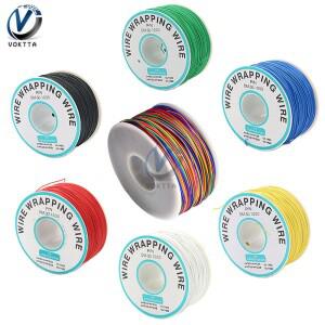 주석 도금 구리 솔리드 PVC 절연 케이블  8 가지 색상  30AWG 와이어 래핑 B-30-1000  UL1423  0.25mm  점
