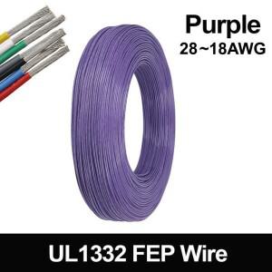 1~100M 보라색 UL1332 PTFE 와이어 28 26 24 22 20 18AWG 3D 프린터용 고온 방지 FEP 절연 주석 도금 구리