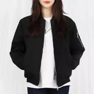 여자 빅사이즈 겨울 기본 블루종 항공점퍼 패딩 MZB22WVq