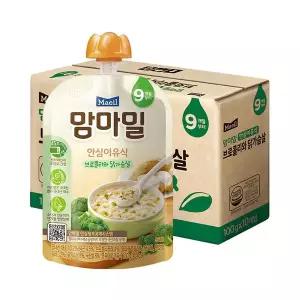 [하프클럽/매일유업]매일 맘마밀 이유식 브로콜리와닭가슴살 100g 10팩 (9개월)