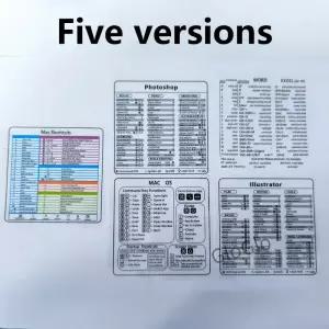 Air 용 8x8cm 노트북 키보드 단축키 스티커 투명 접착 Windows PC 참조