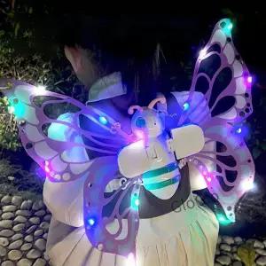전기 나비 날개 움직이는 요정 조명이 있는 생일 크리스마스 프레 드레스업