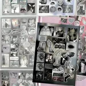 8장 Y2K 다크 고딕 드림코어 콜라주 레트로 분위기 다이컷 스티커 DIY 저널 재료 다이어리 정크 문구류
