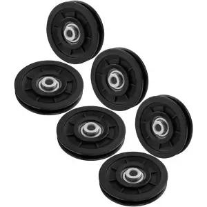 Zepofit 풀리 휠 베어링 90mm 나일론 - 체육관 케이블 머신 스미스 차고 헛간 문 부품용 벨트 팅 시스템