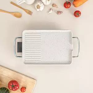 디자인에버 LM 800W 36cm 1인 혼밥 미니 전기 그릴 불판 구이팬