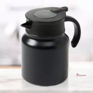 웨어티보온주전자 900ml 블랙 온도표시 보냉 이중진공 스텐 스테인리스물 포트nop408