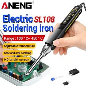 ANENG SL108 전기 납땜 인두 PD/QC 96W 조정  온도 충전  열 휴대용 스마트 용접 다리미