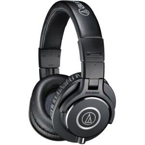 AUDIO-TECHNICA ATH-M40X 프로페셔널 스튜디오 모니터 헤드폰, 엔지니어링 90도 케이블 회전 적용, 이어패드 전문가급 최첨단 블랙, 분리형 /헤드밴드, 포함 이어컵,
