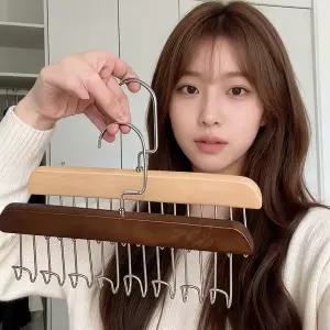 [하프클럽/알티피아]옷걸이 8후크 나무 넥타이 벨트 걸이 정리대 옷장 수납 액세서리 소품 행거