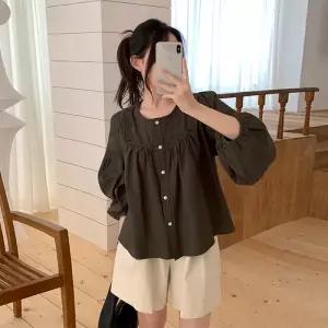 [코코블랑] 모흐 에스닉 레이스 블라우스
