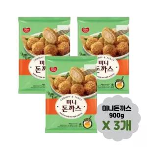 동원 미니돈까스 에어프라이어 간식 900g x3개 식자재 요리 혼밥