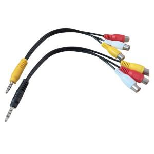 1PC 3.5MM-잭 3 RCA 암 케이블 비디오 컴포넌트 TCL TV용 AV 어댑터 빨간색 흰색 및 노란색