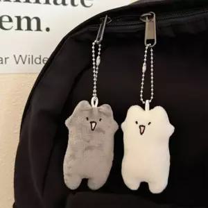 허접냥 장난꾸러기 고양이 인형 키링 2개 세트 귀여운 캐릭터 봉제인형 가방고리 우정 커플 선물
