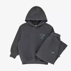 뉴발란스키즈 Ready Set Rugby피그먼트 후드 셋업 NK9YG1303U(60)Charcoal