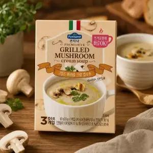 폰타나 그릴드 머쉬룸 크림 컵 수프 60g x 12