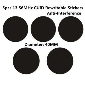 IC CUID 안드로이드 앱 MCT 수정 13.56MHz 변경 가능 NFC 1K S50 태그 카드  안티 메탈 스티커  Keyfobs 블