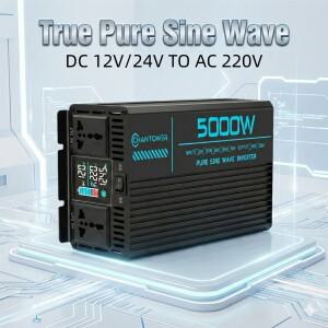 순수 정현파 인버터 12V 220V 24V 1000W 1600W 3000W 4000W 5000W 6000W DC-AC 전력 변환기 충전기 자동차