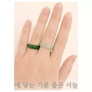 반지 리빙러빙 천연 옥 가락지 비취 원석 y2k 커플링 혼주 데일리 ...