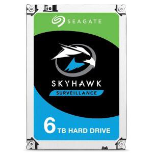 Seagate Skyhawk 6TB 감시용 내부 하드 드라이브 HDD u2013 3.5인치 SATA 6Gb/s 256MB 캐시 DVR NVR 보안 카메라 시스템용 헬스 관리 기능 (ST6000VX0023)