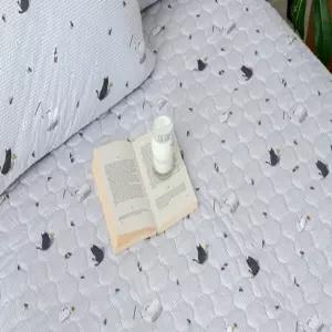 민남매 해피니 카페트겸 패드 밴딩 퀸 Q(그레이) 침대매트패드